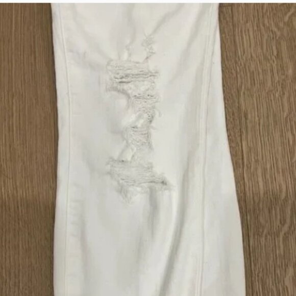 J BRAND White Cropped Distressed Ripped Jeans Size 28 - Picture 5 of 6